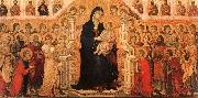Duccio di Buoninsegna Madonna and Child Enthroned with Angels and Saints oil painting on canvas